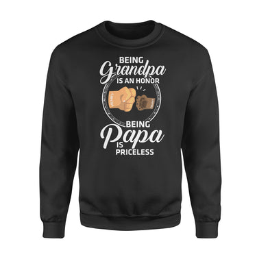 Personalized Grandpa Gift Idea - Being Grandpa Is An Honor - Standard Crew Neck Sweatshirt